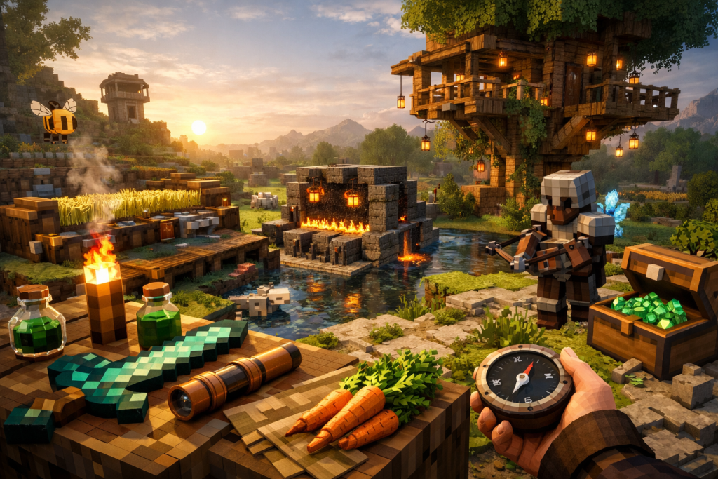 Crafting and Building Features That Keep Minecraft Survival Feeling Fresh